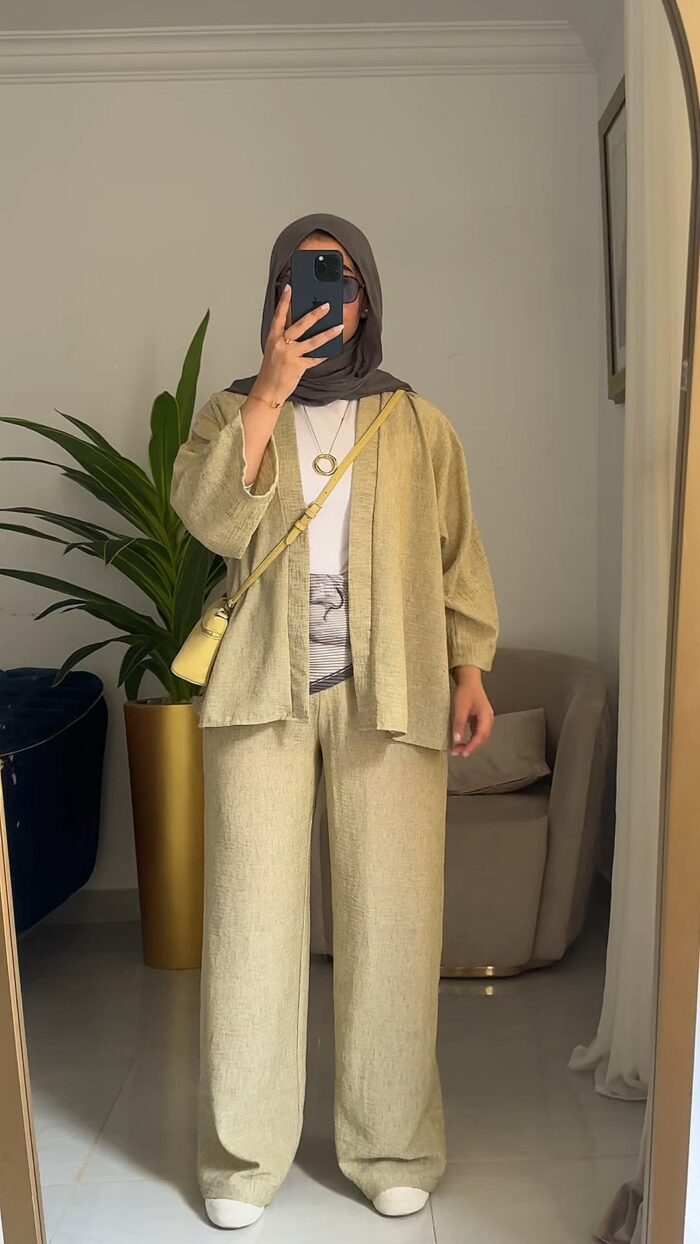 ⁦كيمونو كتان⁩ - الصورة ⁦4⁩