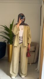 ⁦سيت كتان (كيمونو +بنطلون)⁩ - الصورة ⁦6⁩