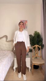 ⁦بنطلون كلاسيك رباط⁩ - الصورة ⁦2⁩