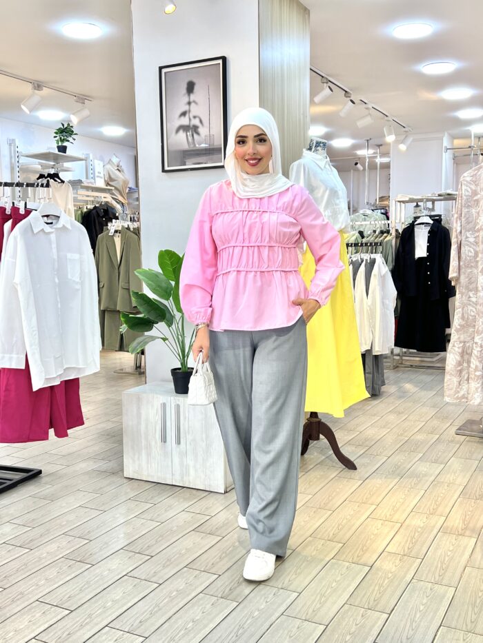 ⁦بلوزة قطن كسرات في الصدر⁩ - الصورة ⁦8⁩