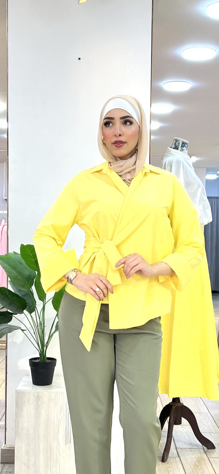 ⁦بلوزة كروازيه قطن⁩ - الصورة ⁦7⁩