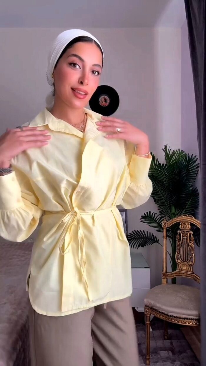 بلوزة كروازيه قطن - Image 6