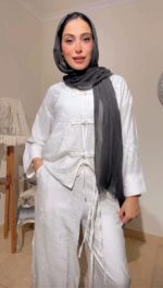 سوت مطرز (كارديجان + بنطلون مبطن)